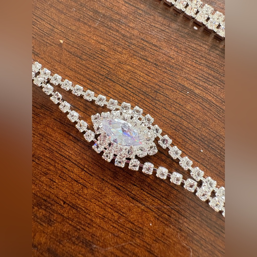 Source Unknown Silver Jewelry Set - image 3